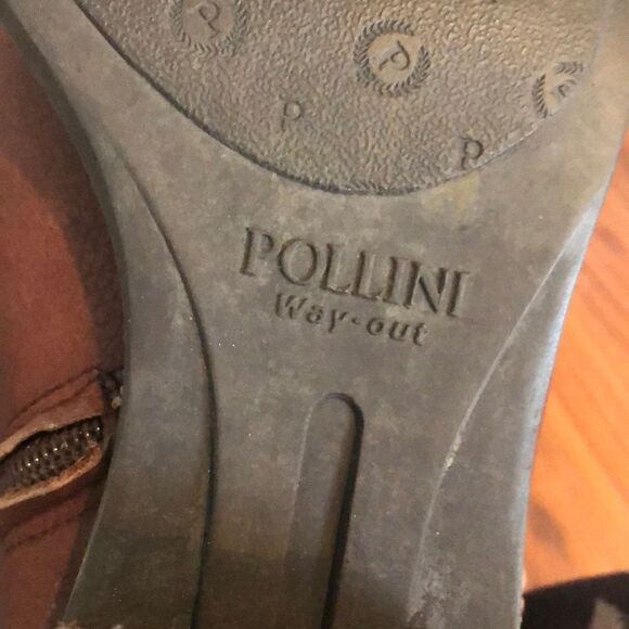 Pollini Brown high leather Moto boots size 8 - Picture 4 of 7